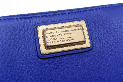 Marc by Marc Jacobs Cobalt Blue Leather Zip Wallet