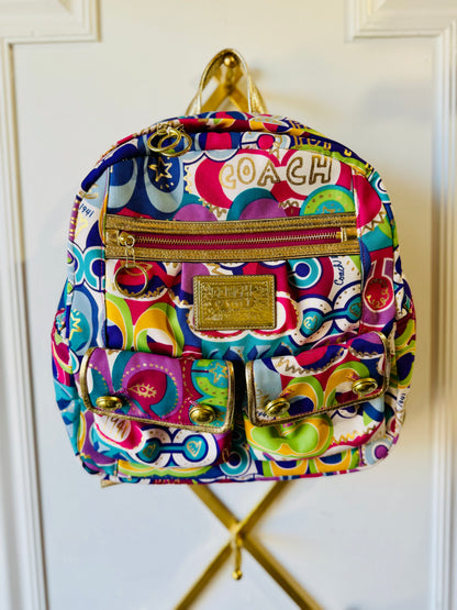 NWT Coach Pop C Poppy Backpack LE Archive Y2K McBling Rare Colorful