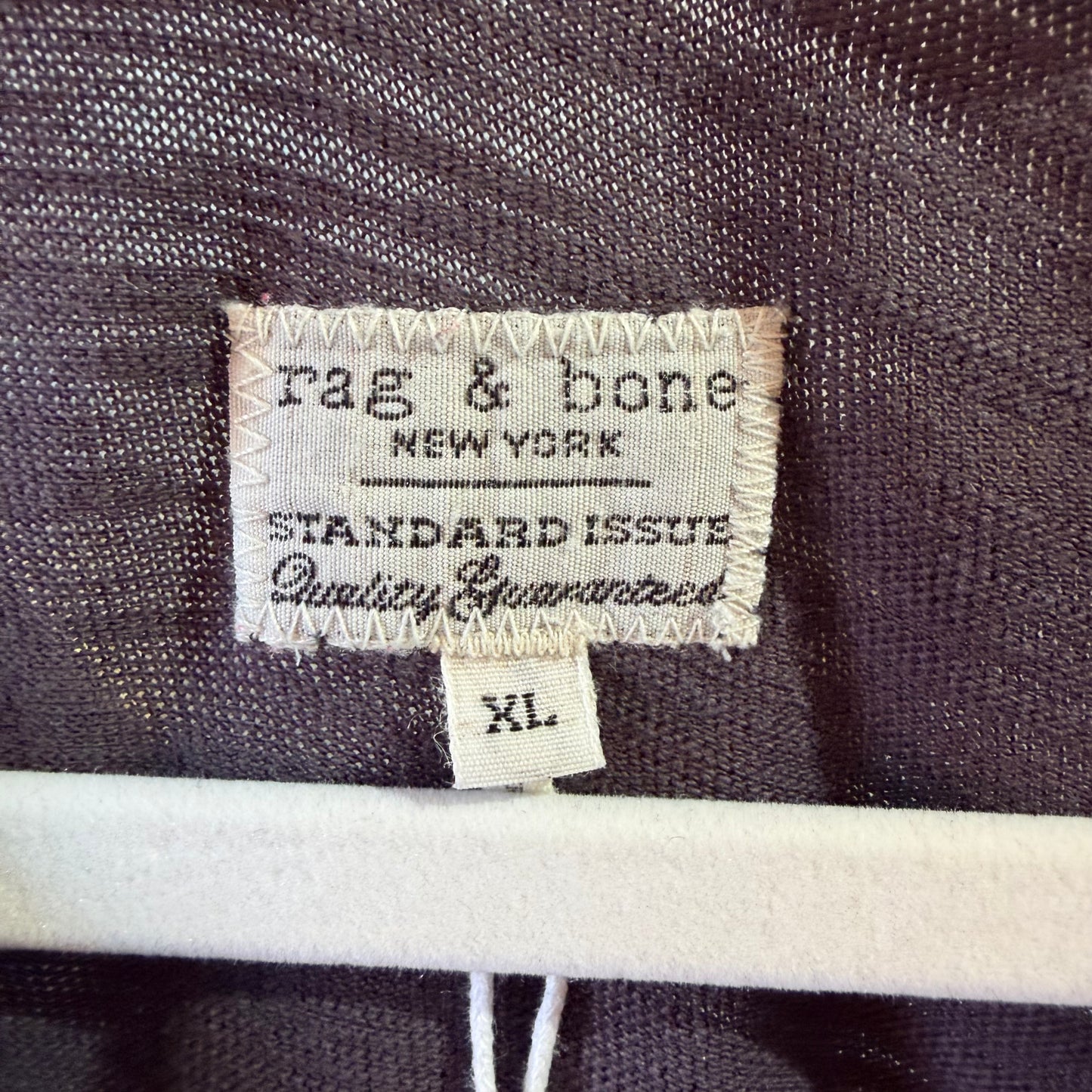 Rag & Bone Standard Issue Long Sleeve Henley Shirt Brown XL