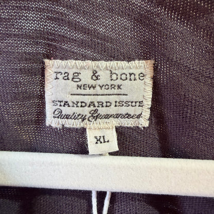 Rag & Bone Standard Issue Long Sleeve Henley Shirt Brown XL