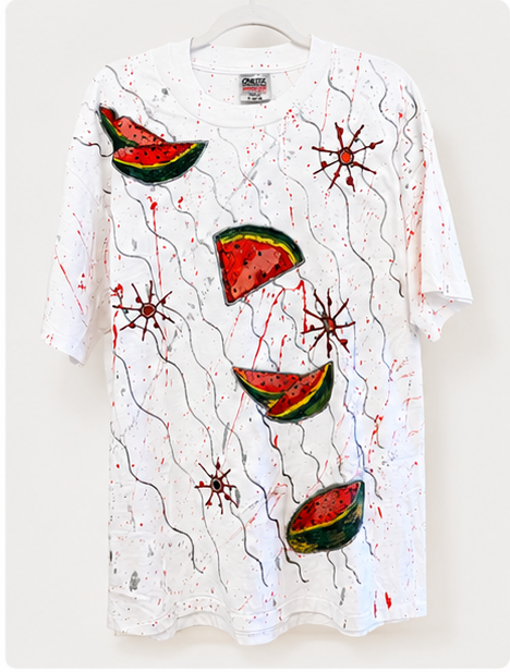 Vintage Watermelon Puffy Paint T-Shirt