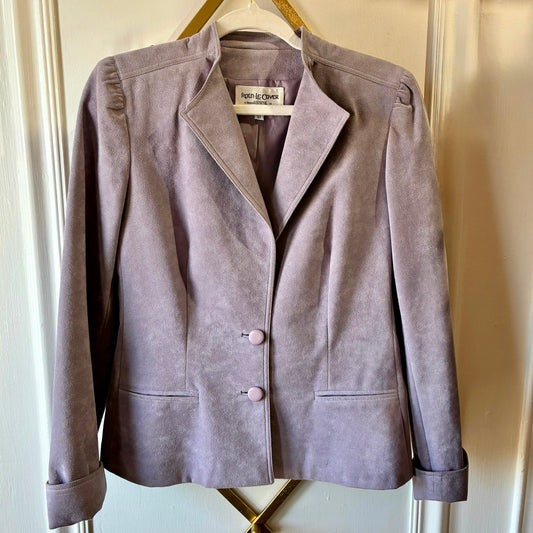 Vintage Roth-Le-Cover Lavender Suede Blazer – Women’s Size 10