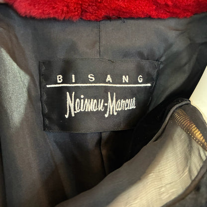 Vintage Late 1980s–1990s Bisang for Neiman Marcus Red Fur Coat