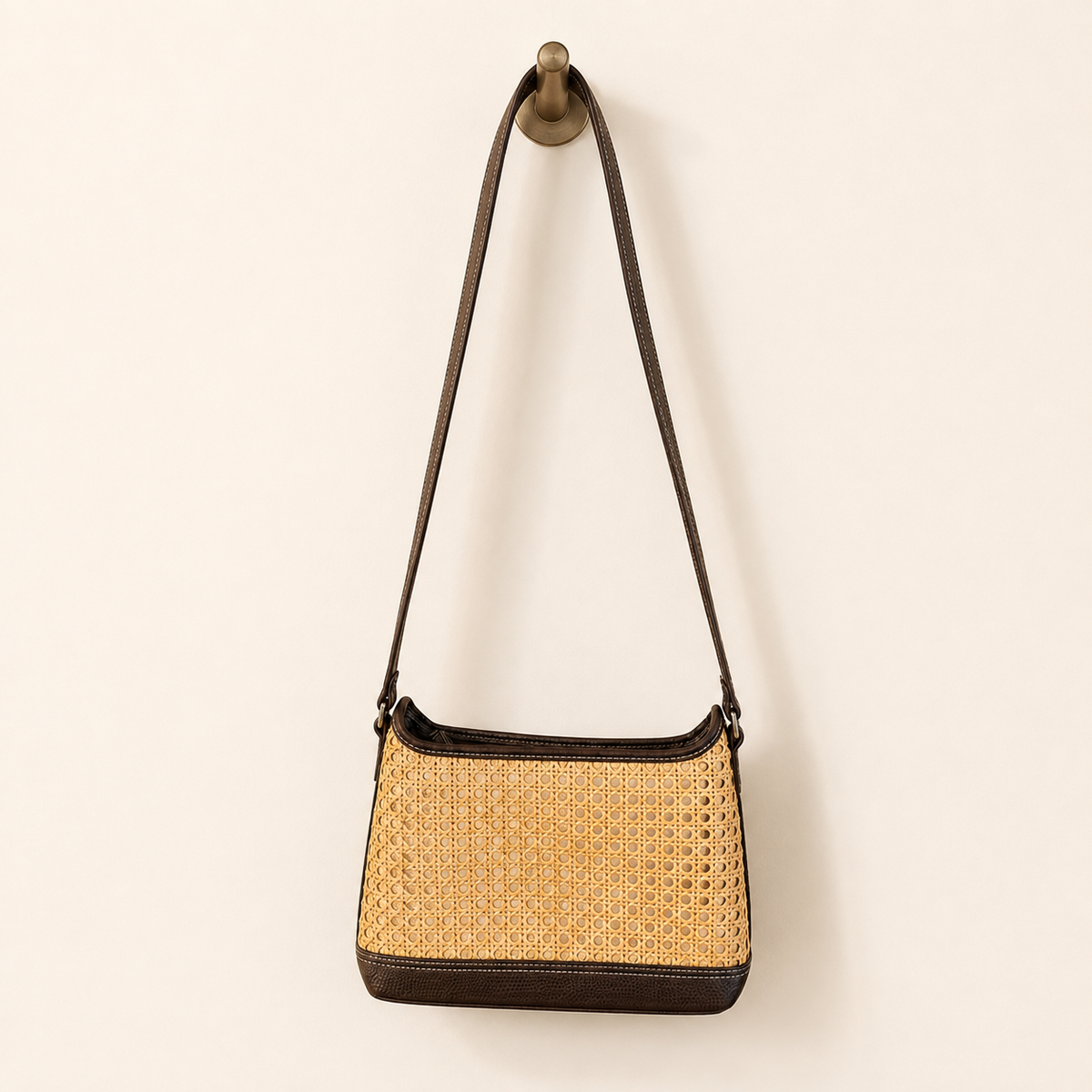 Liz Claiborne Vintage Rattan Shoulder Bag