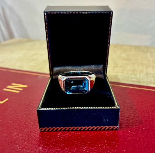 EFFY® Men's Ring London Blue Topaz .925 Sterling Silver