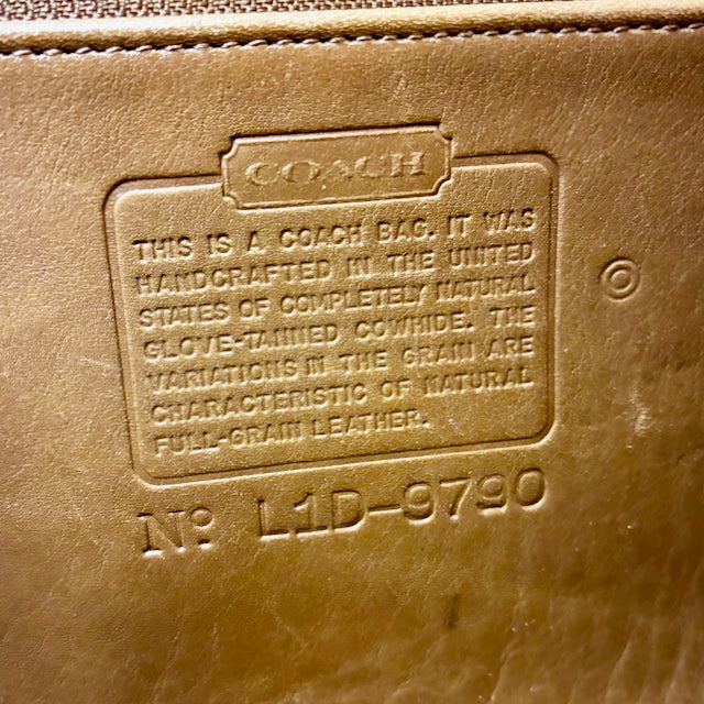 Vintage Coach Legacy City Bag 9790 British Tan Leather