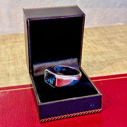 EFFY® Men's Ring London Blue Topaz .925 Sterling Silver