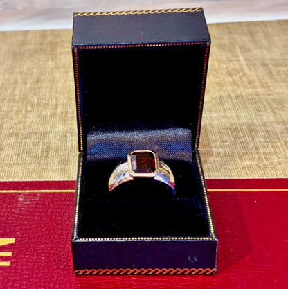 EFFY® Men's Ring Rhodolite Garnet (3-7/8 ct. t.w.) Sterling Silver & 18K Gold Plate