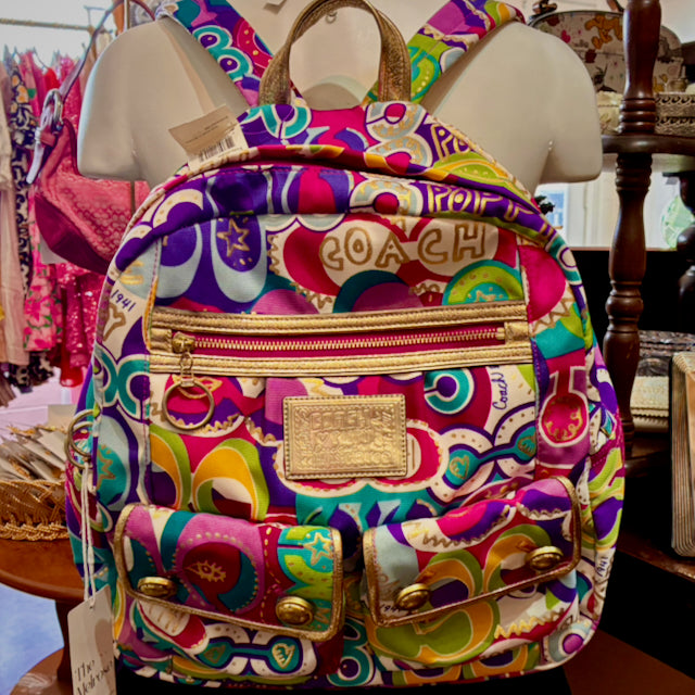 NWT Coach Pop C Poppy Backpack LE Archive Y2K McBling Rare Colorful