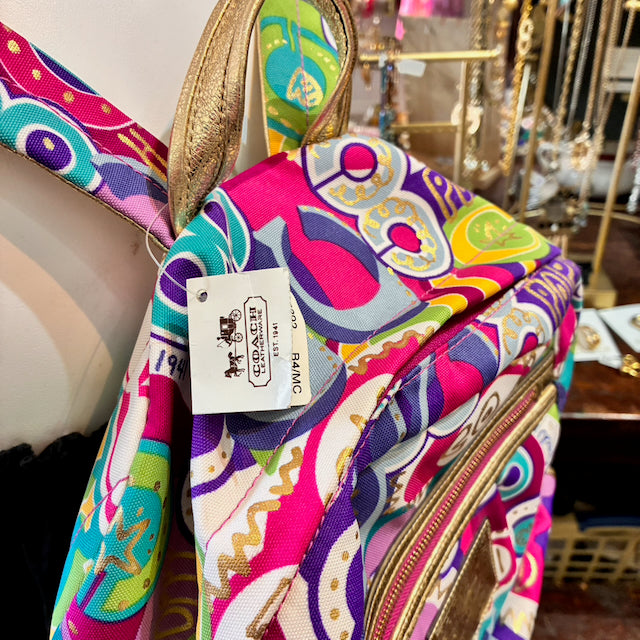 NWT Coach Pop C Poppy Backpack LE Archive Y2K McBling Rare Colorful