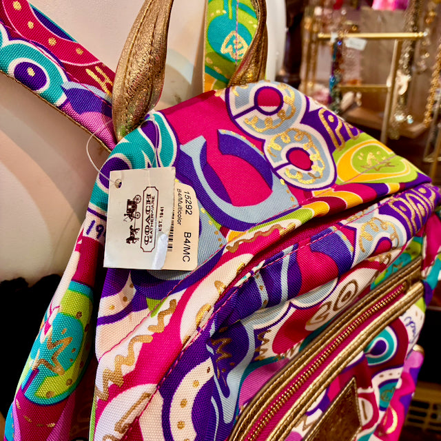 NWT Coach Pop C Poppy Backpack LE Archive Y2K McBling Rare Colorful