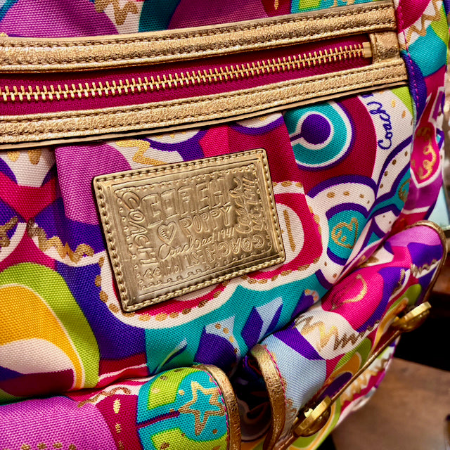NWT Coach Pop C Poppy Backpack LE Archive Y2K McBling Rare Colorful