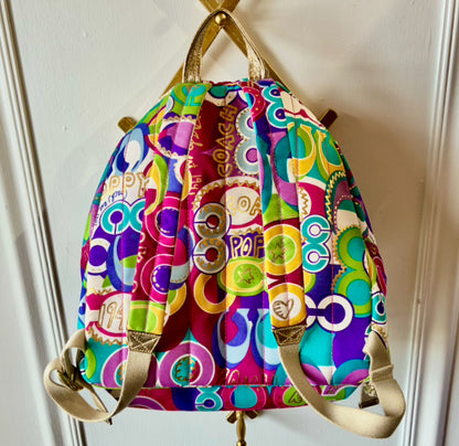 NWT Coach Pop C Poppy Backpack LE Archive Y2K McBling Rare Colorful