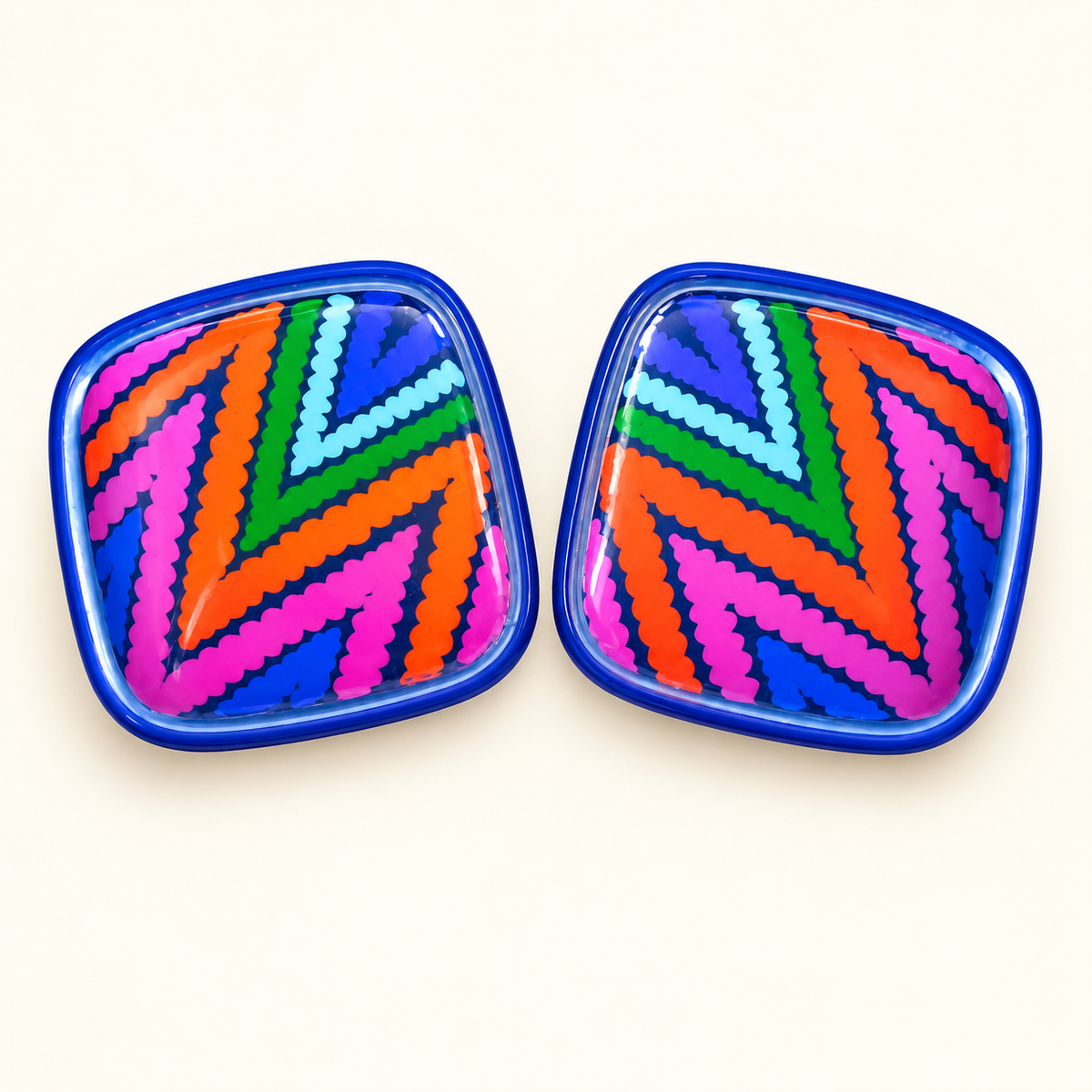 Colorful Geometric Statement Earrings