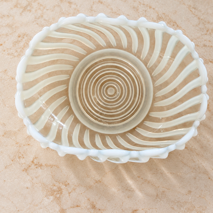 White Swirl Bowls - Set of Three