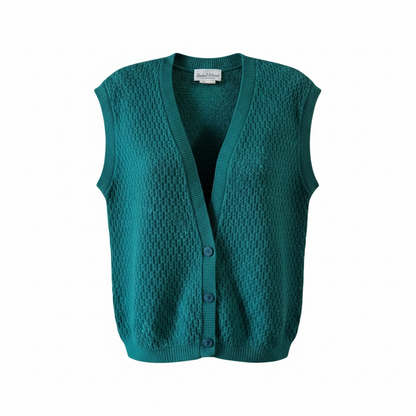 Vintage Ship ’N Shore Teal Sweater Vest