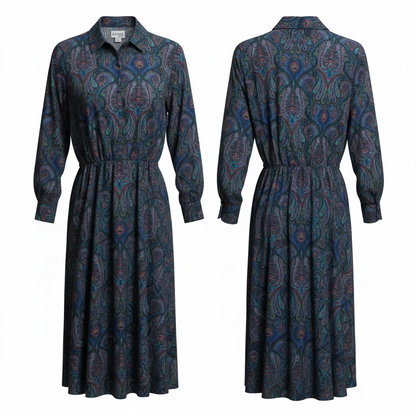 Vintage Bedford Fair Paisley Midi Dress