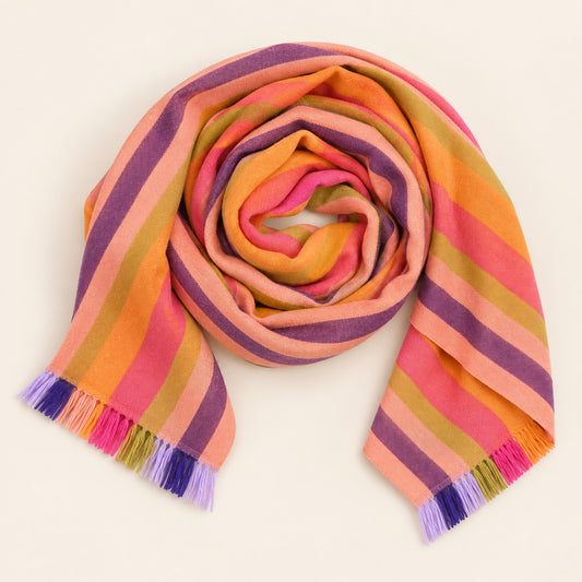 Vintage J.G. Hunter Merino Wool Plaid Scarf