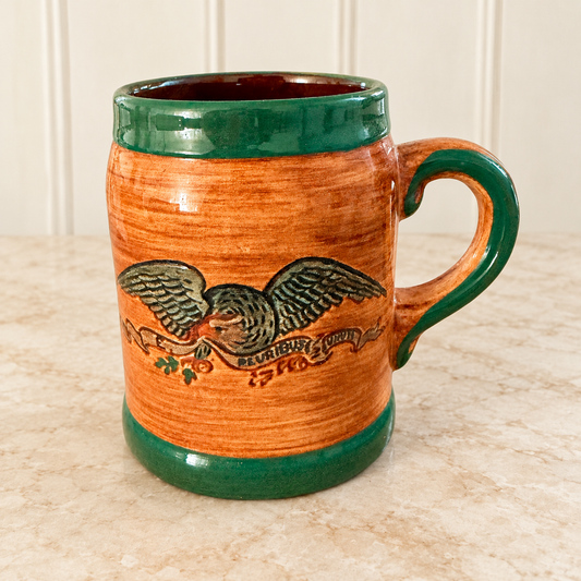 Vintage Prinknash Pottery Eagle & Shield Tankard