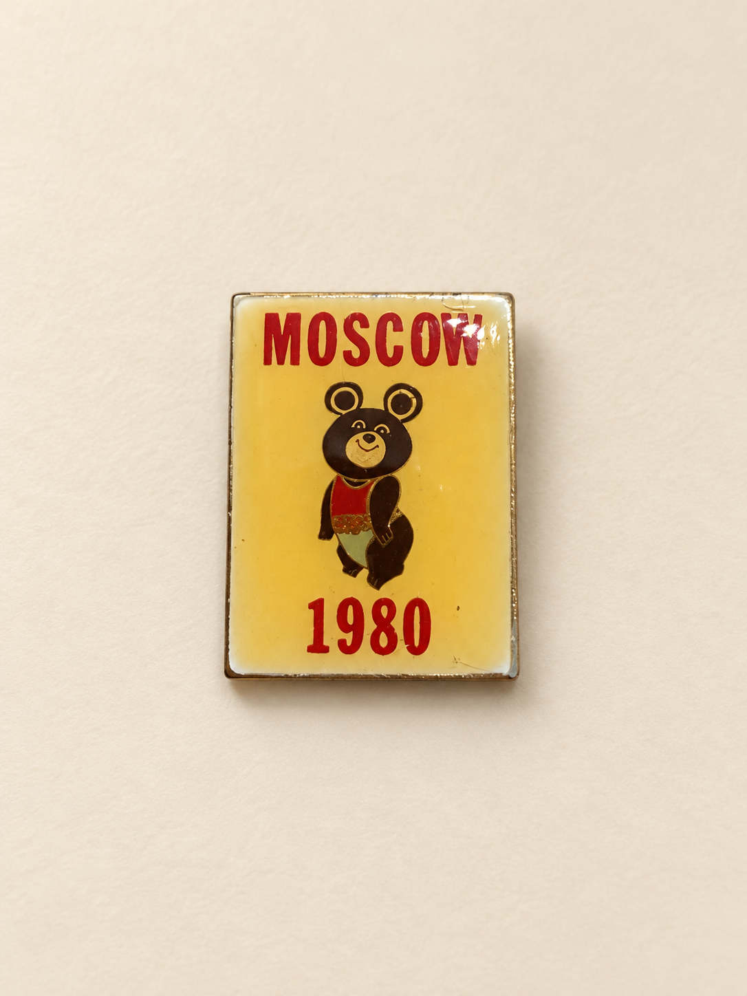 Moscow 1980 Misha Bear Olympic Mascot Pin
