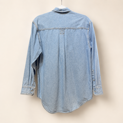 Vintage County Seat Jeanswear Light Wash Denim Button-Up Shirt