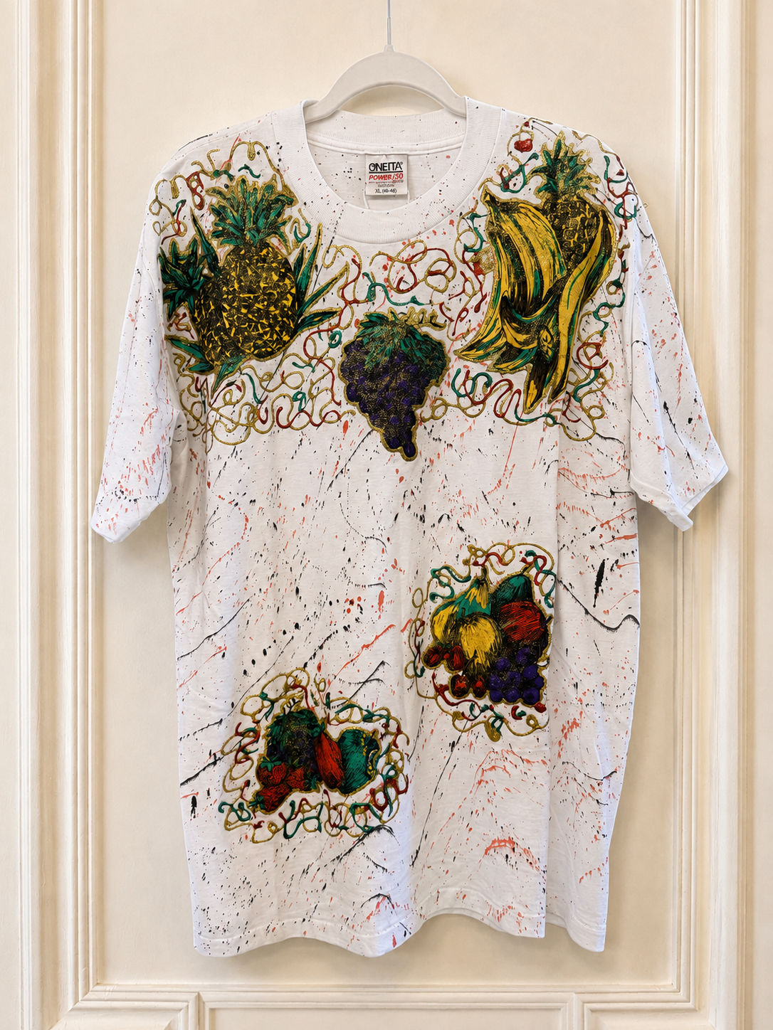 Vintage Fruit Puffy Paint T-Shirt