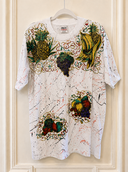 Vintage Fruit Puffy Paint T-Shirt