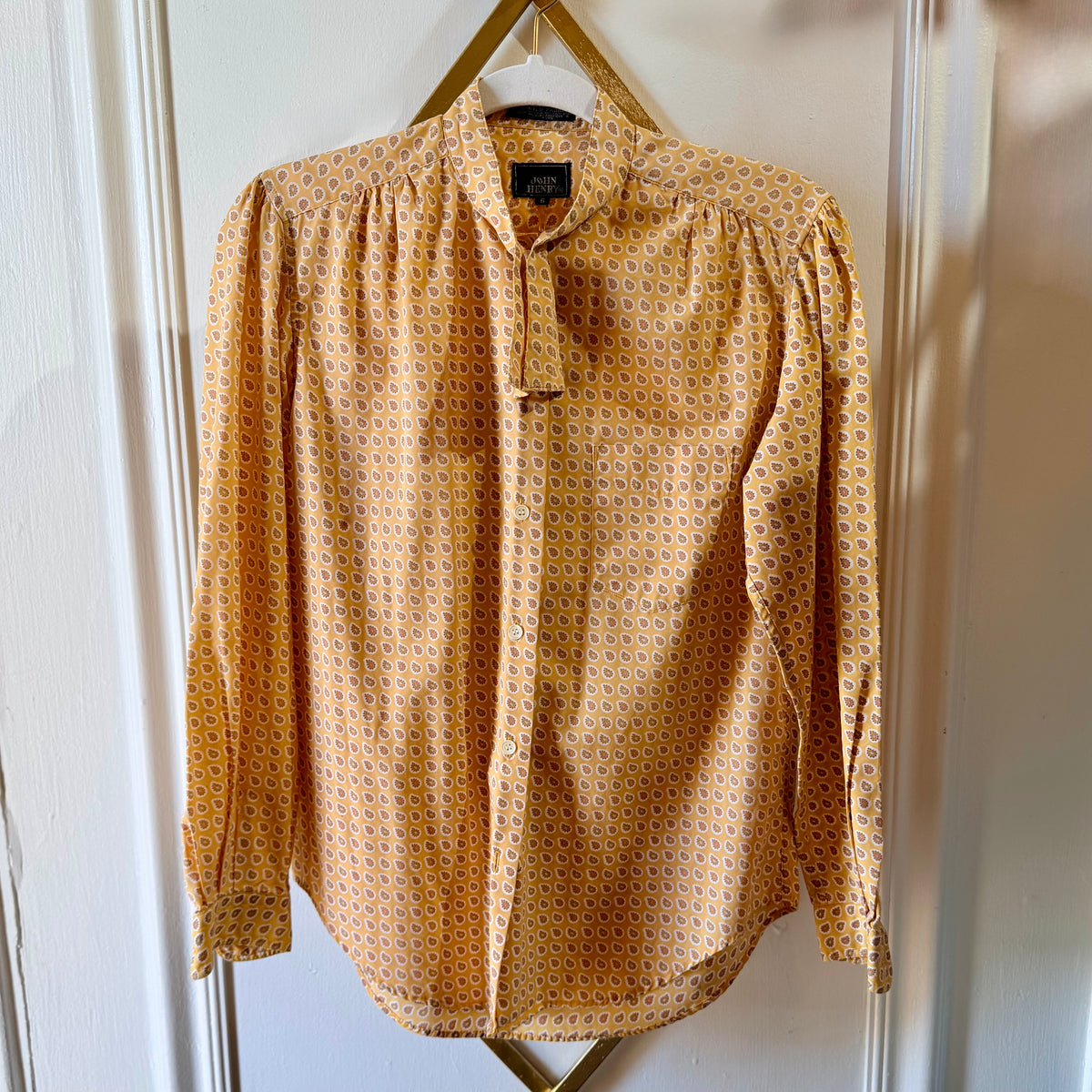 Vintage John Henry Yellow Paisley Button Down Blouse